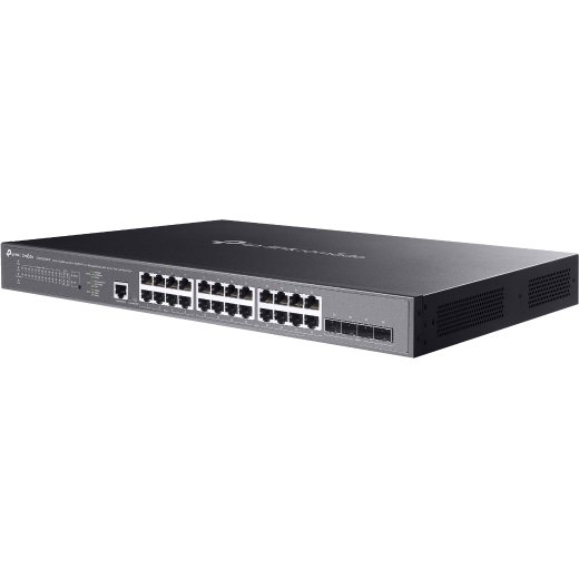 TP-Link Omada SG3428XMPP commutateur réseau Géré L2+ Gigabit Ethernet (10/100/1000) Connexion Ethernet, supportant l'alimentation via ce port (PoE) 1U Noir