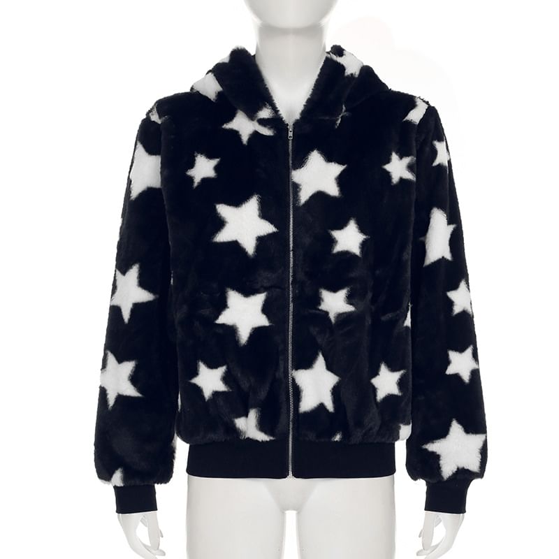 Trisica - Hoodie met rits en sterrenpatroon