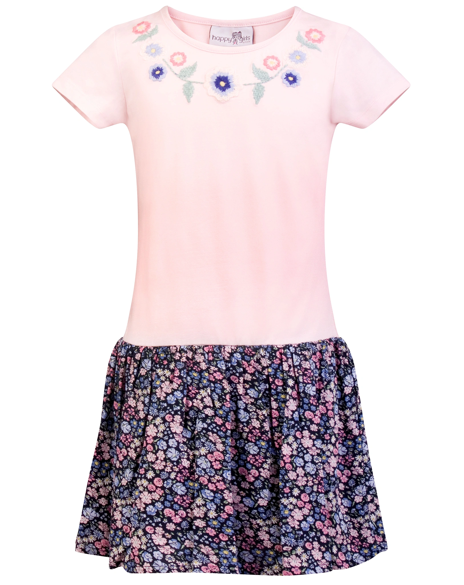 Kurzarmkleid BLUMENKETTE in rose