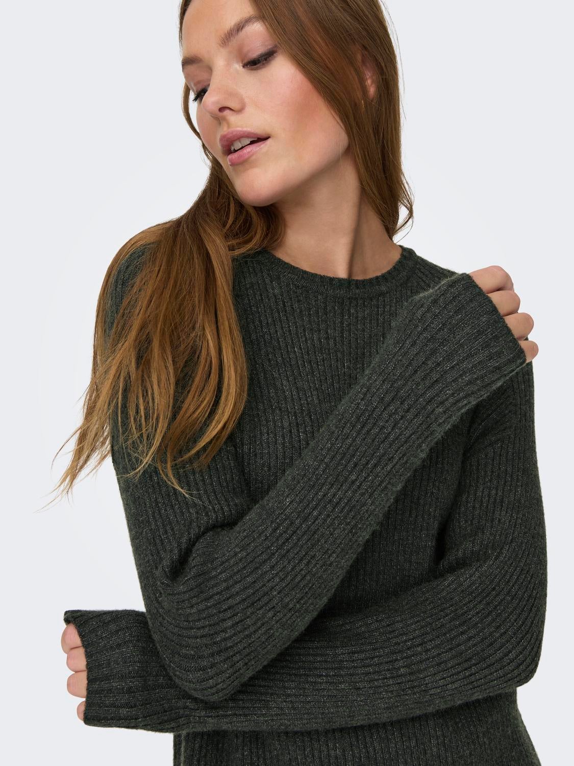 ONLFIA Kurzes Kleid Dark Grey Melange
