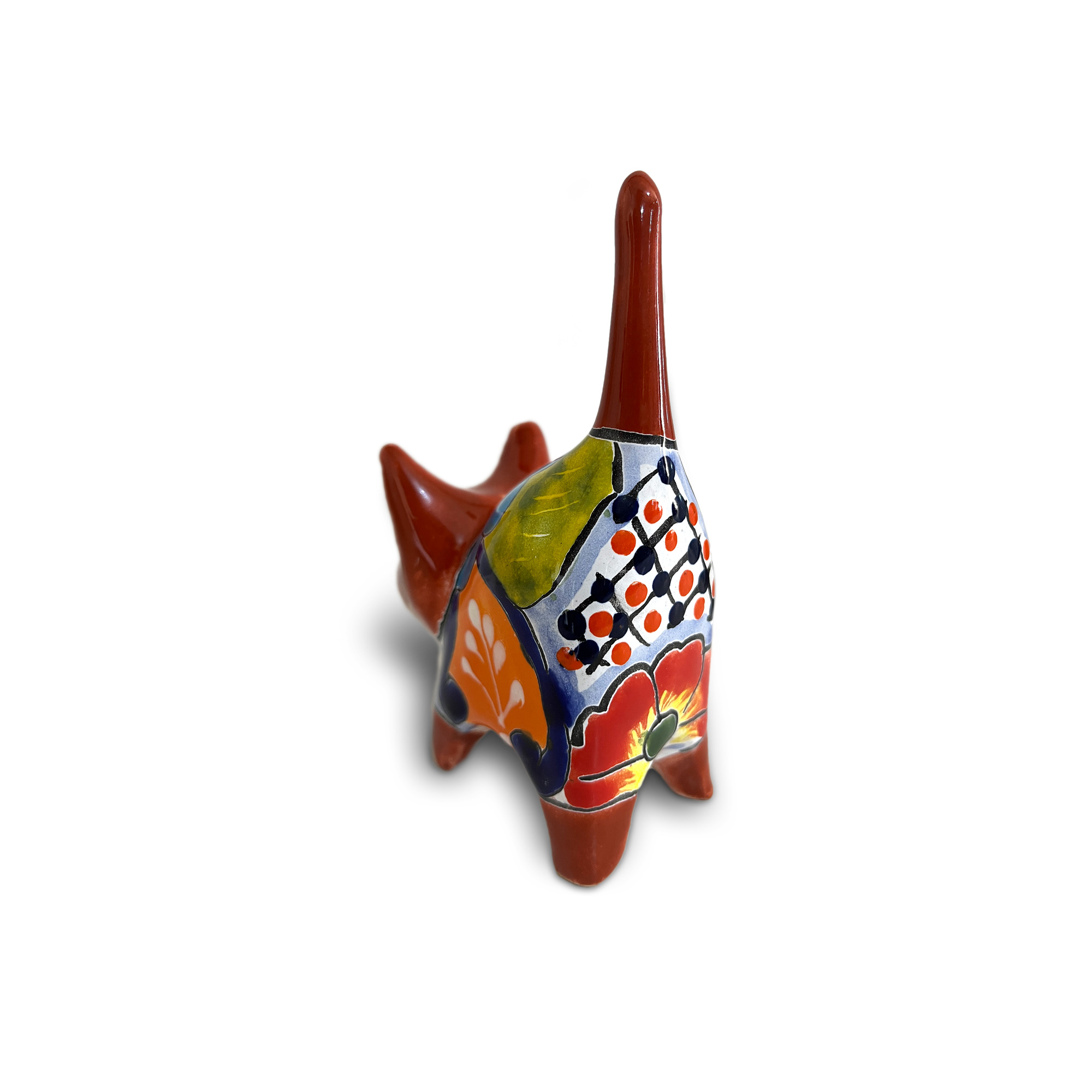 Katze Keramik braun, H 14 cm, B 10 cm, L 5 cm von fischer's lagerhaus
