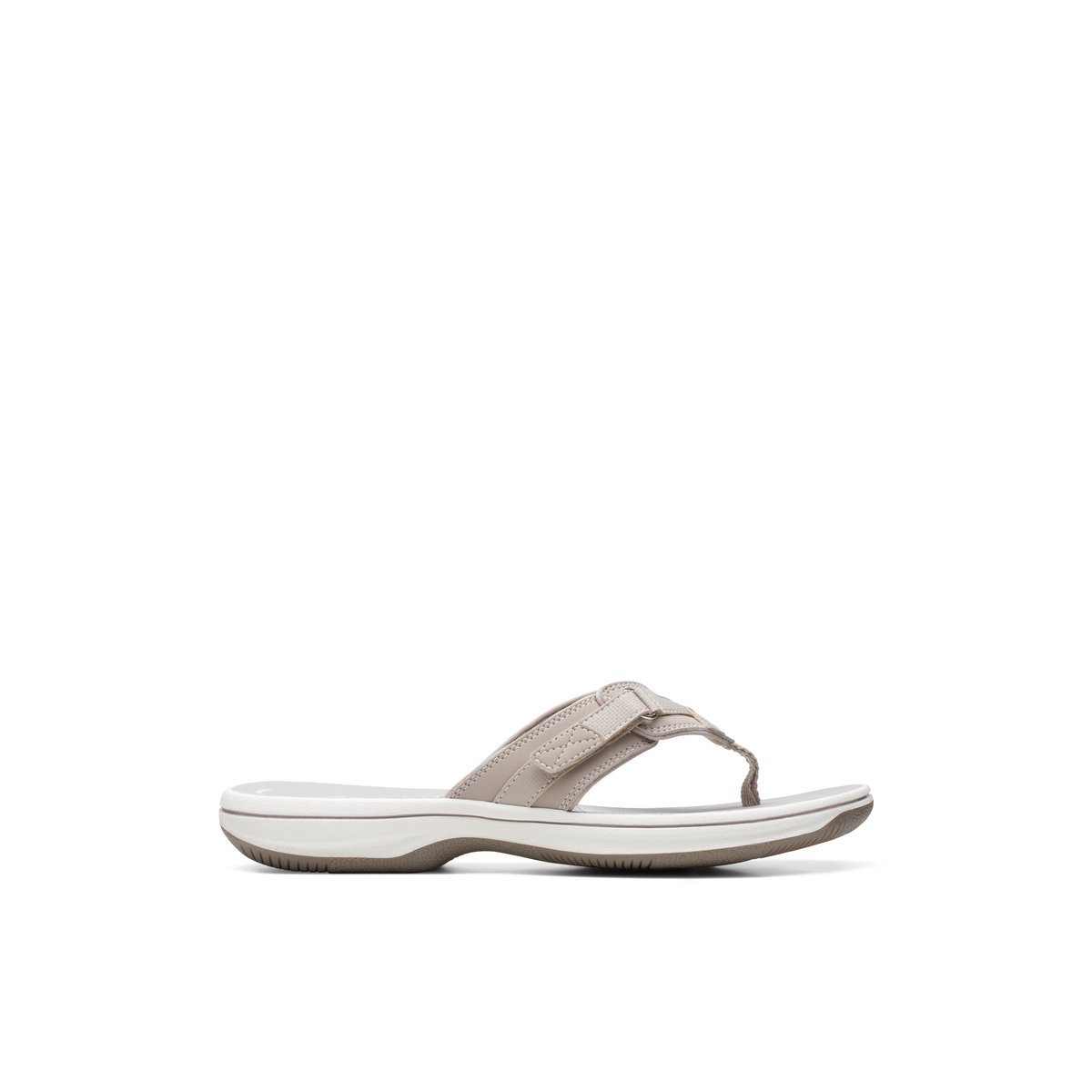 CLARKS-Breeze sea 1-Tongs sandales à talon plat - Talon plat - Beige Moyen