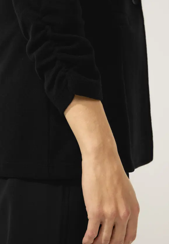 Longblazer mit Raffung - Black