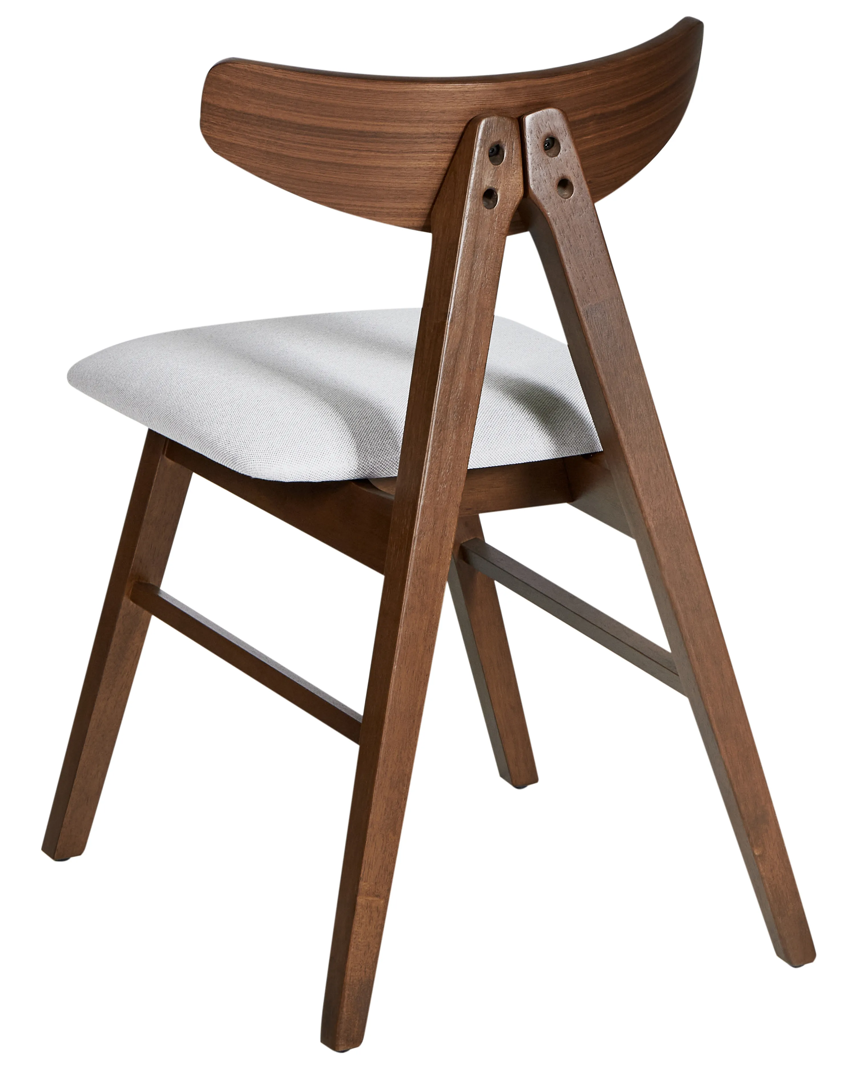 Set van 2 eetkamerstoelen LACOTA Hout Donkerbruin/grijs
