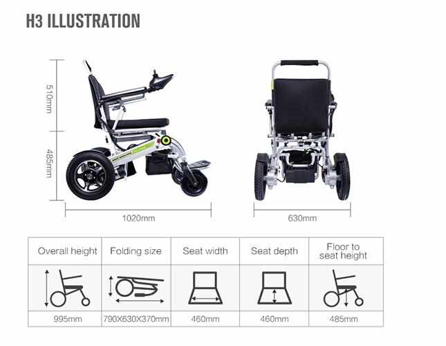 Fauteuil Roulant Electrique Pliable Airwheel H3T