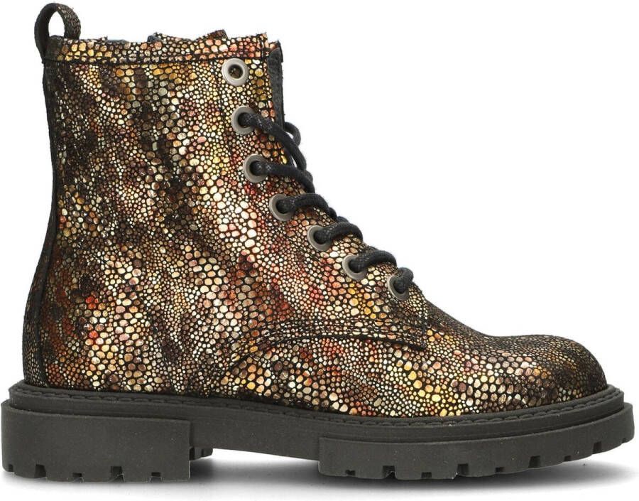 Pinocchio P1158 Veterboots Laarzen Met Veters Meisjes Kids Brons