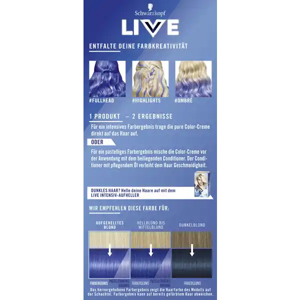 Ultra Brights Haarfarbe 095 Electric Blue