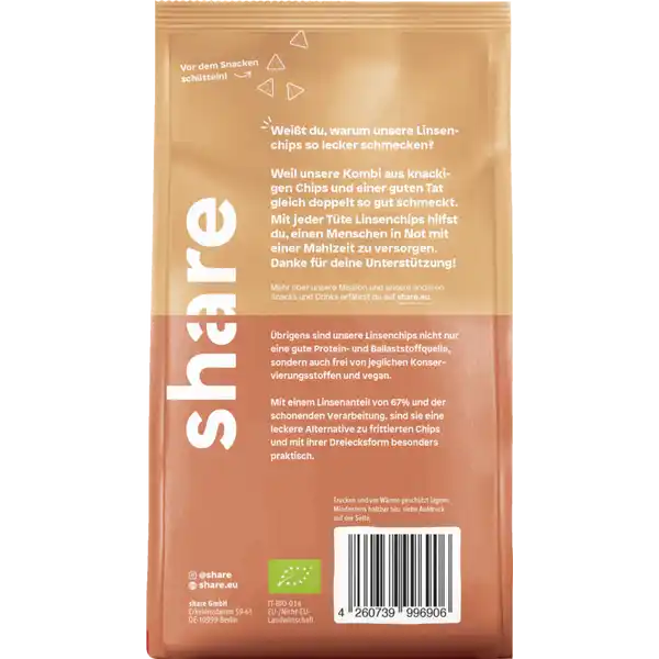 Bio Linsenchips Paprika Pikant