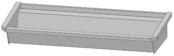 Intersan Sanilav muurwastrog z. kraan (z. leiding) 180cm 3-personen RVS