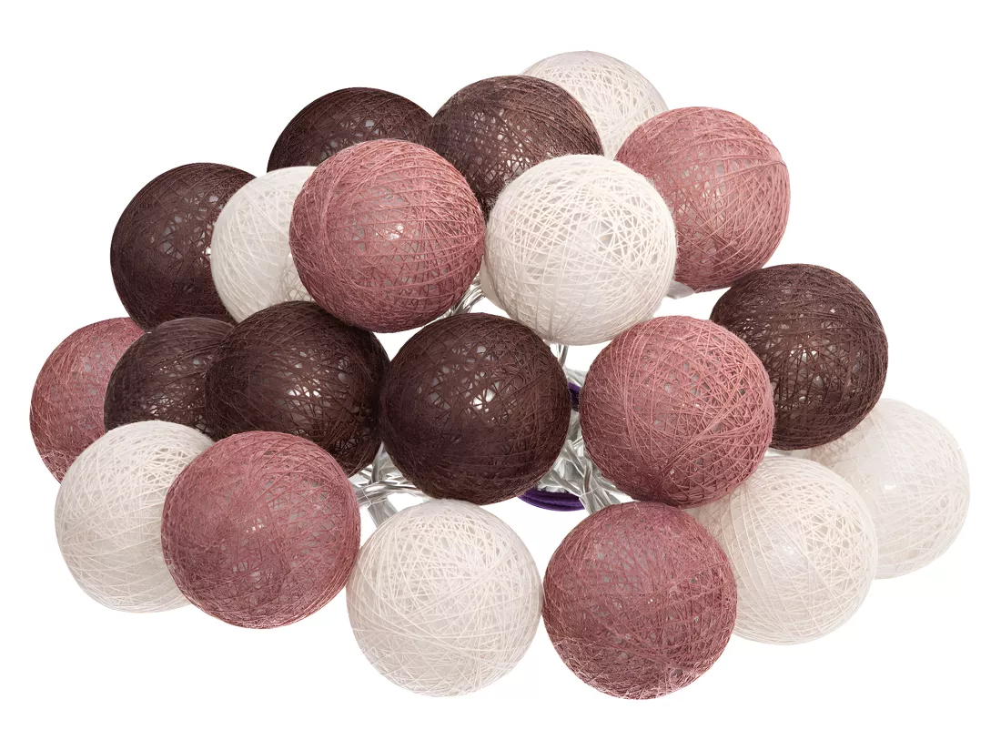 Guirlande 20 boules Dune D6 cm - ATMOSPHERA