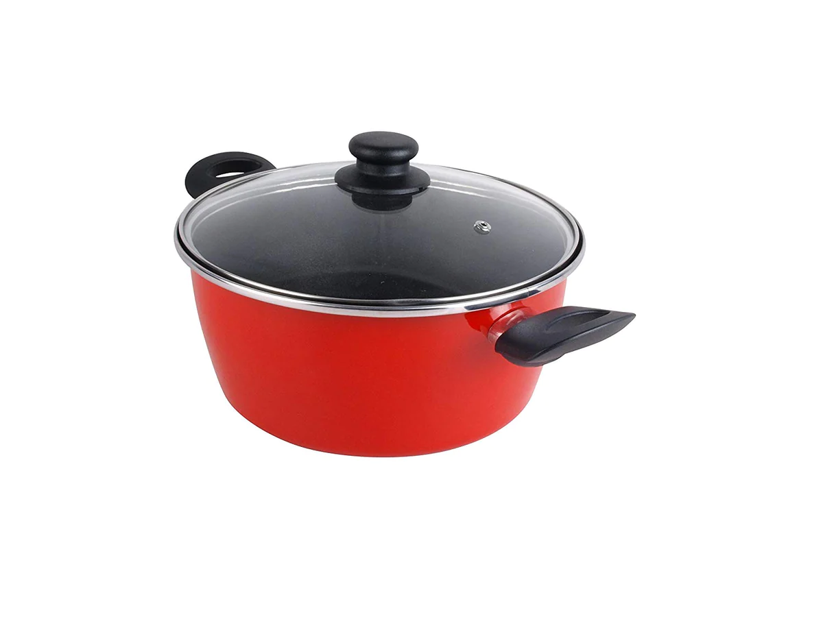 Batterie de cuisine 5 pièces, induction, antiadhésive sans PFOA Rouge