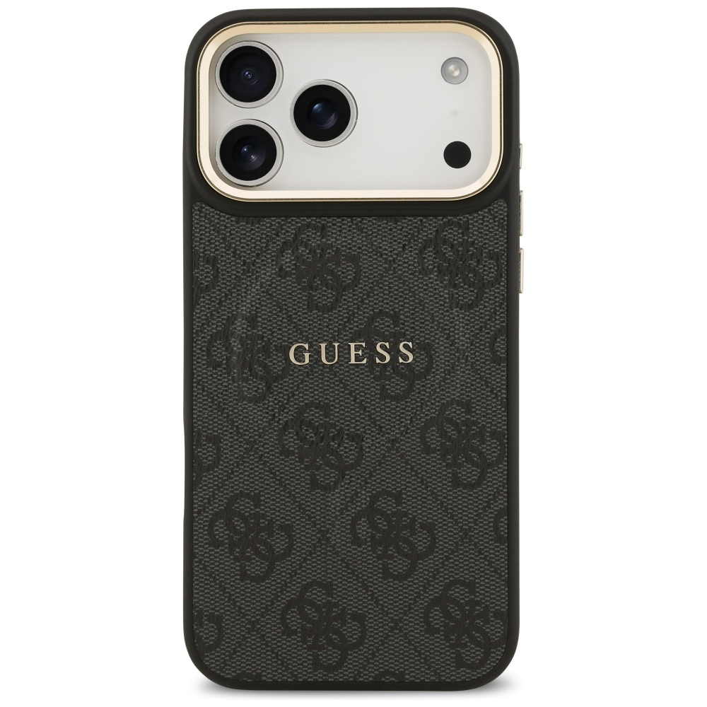 iPhone 17 Pro MagSafe Leder Hardcase Hülle Classic Logo (GUHMP17LP4MSEGCK) - Schwarz