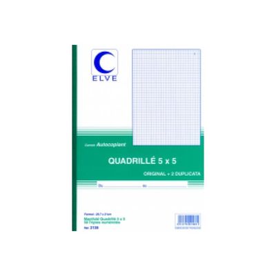 ELVE - Manifold quadrillé 5x5 - 50 tripli - A4