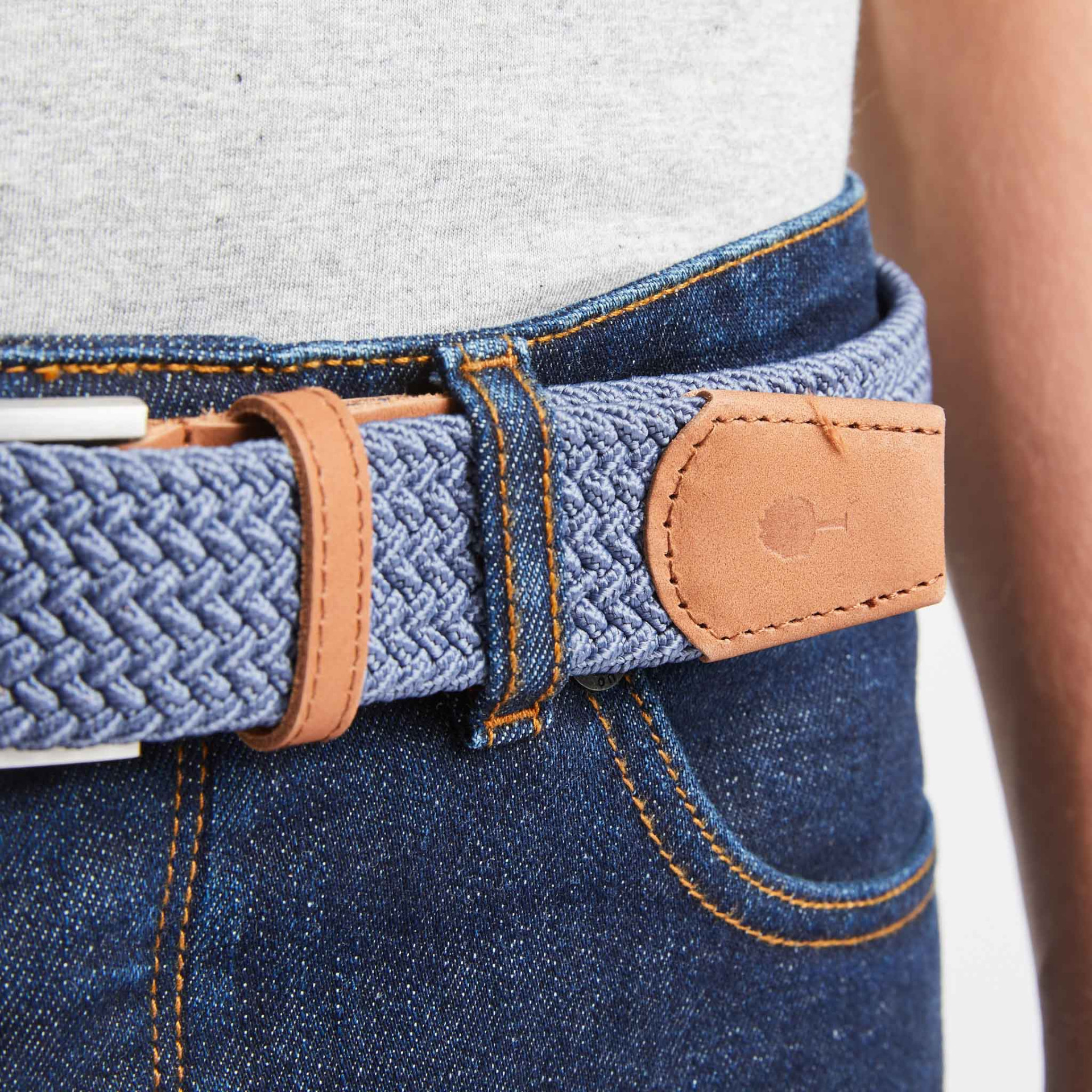 Ceinture bleue Polyester recyclé et élasthanne - modèle Belt