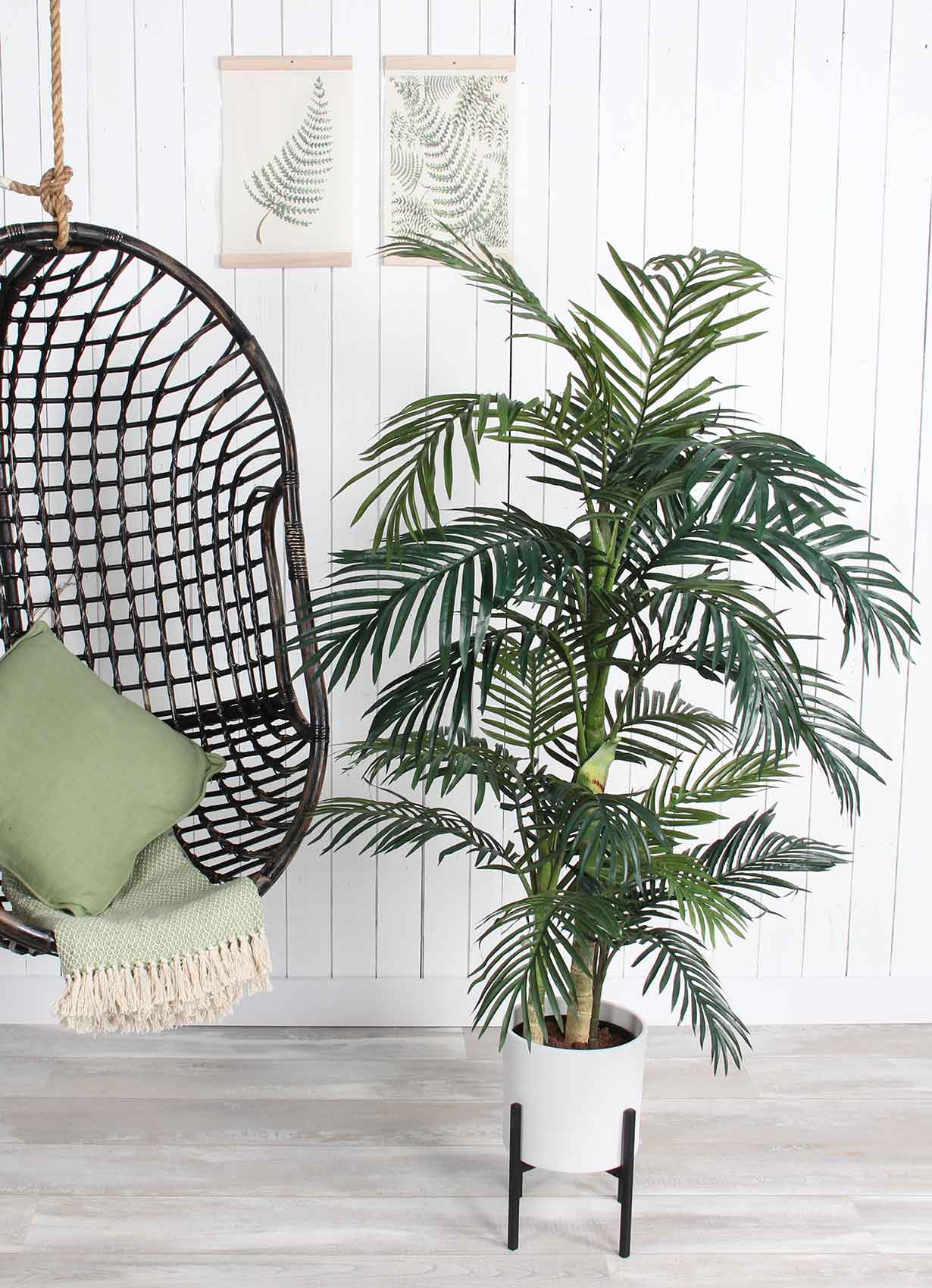 Mica Decorations Areca palm groen in plastic pot - h150xd100cm