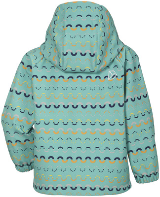 Didriksons Dellen Softshelljakke, Waveprint Turquoise