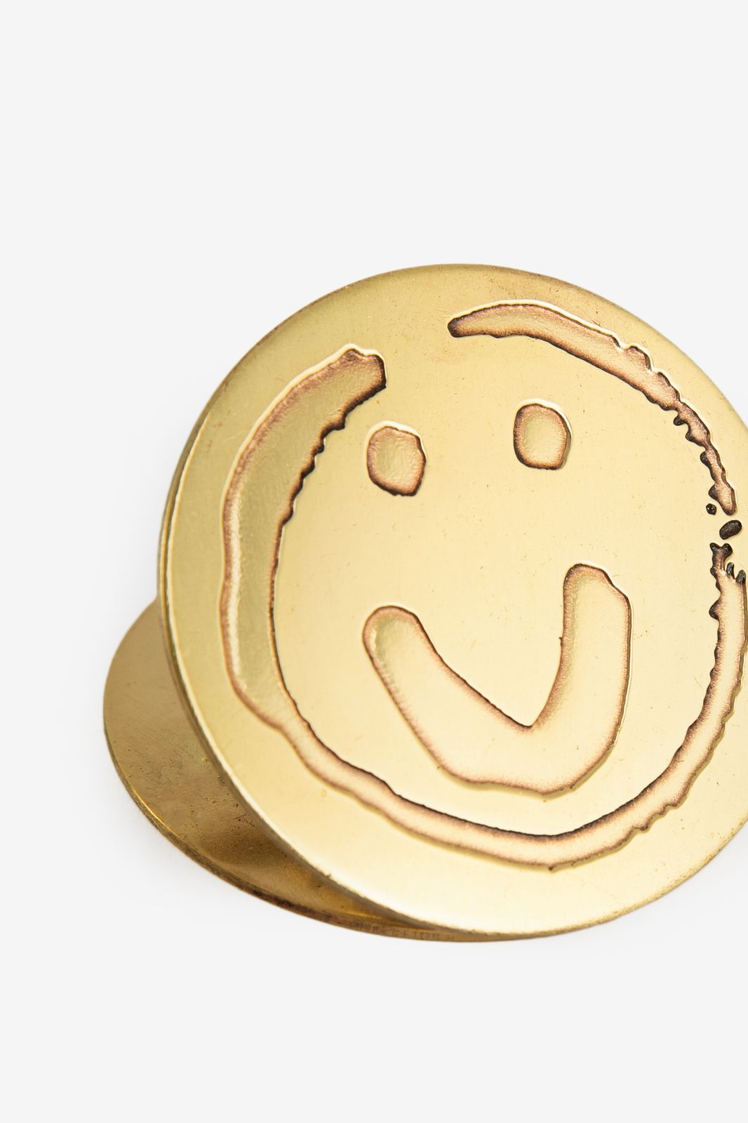 Goudkleurige smiley paperclip