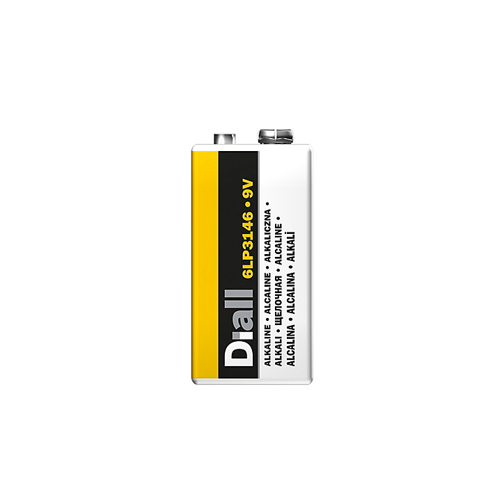 Pile alcaline PP3 (6LR51) Diall, lot de 1