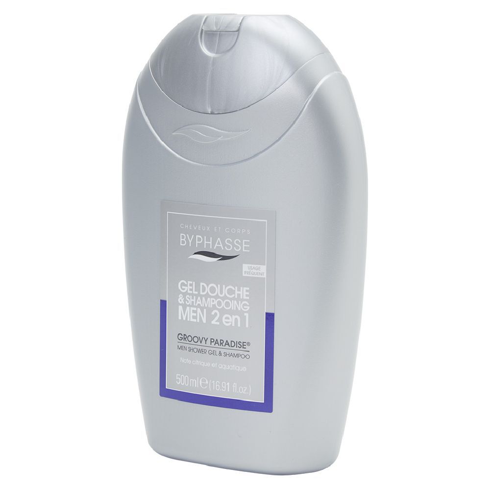 Gel douche shampooing 2 en 1 homme  groovy paradise 500ml