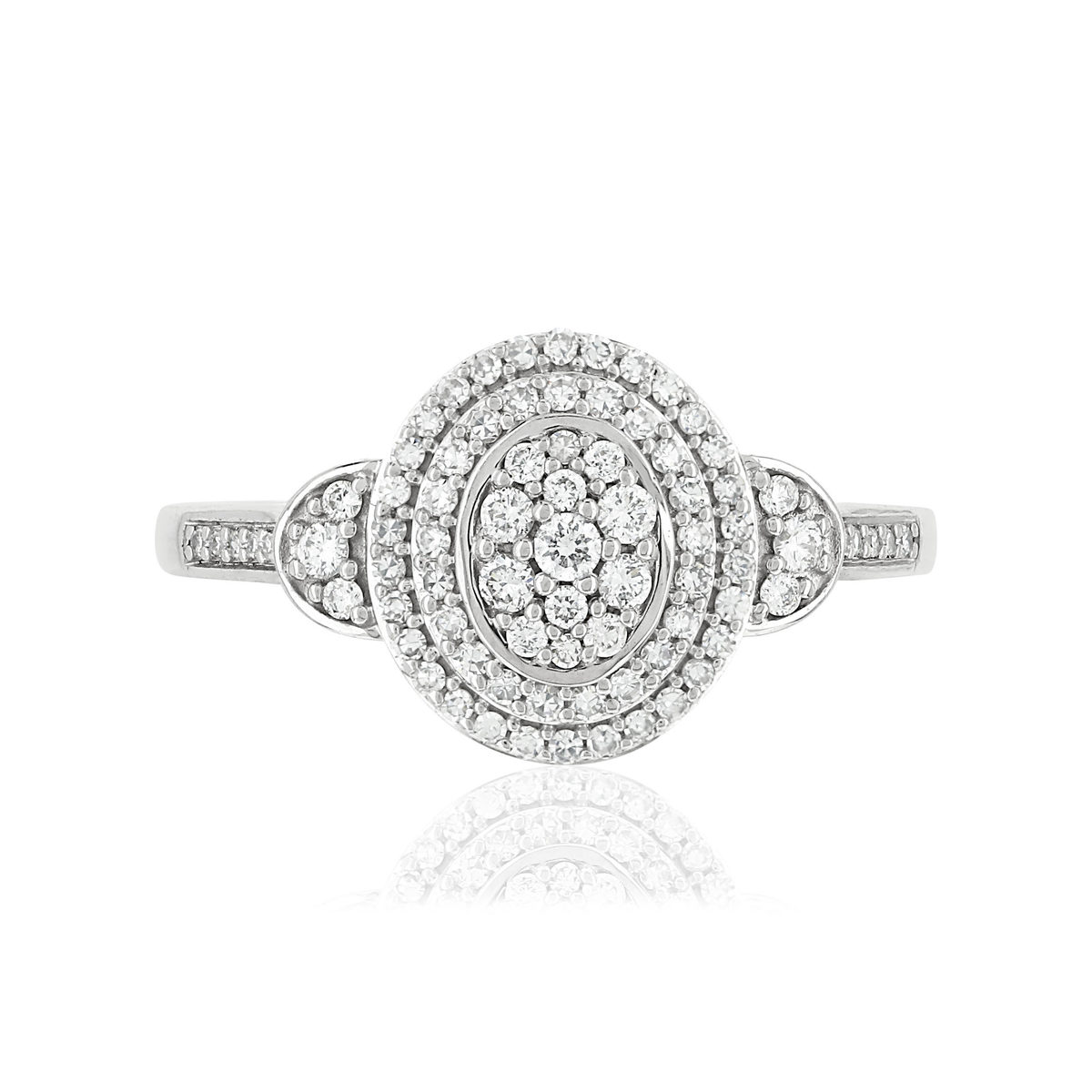 Bague or blanc 750 diamants