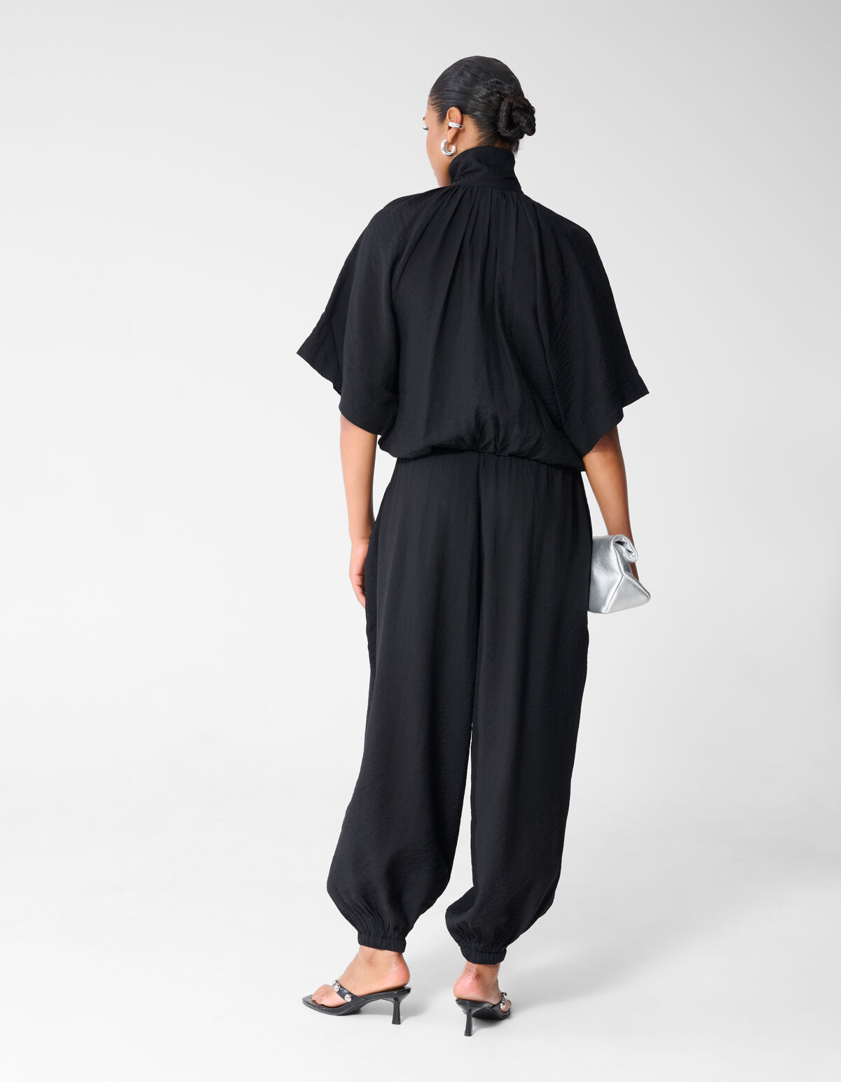 Sporty Tracksuit Blouse Zwart