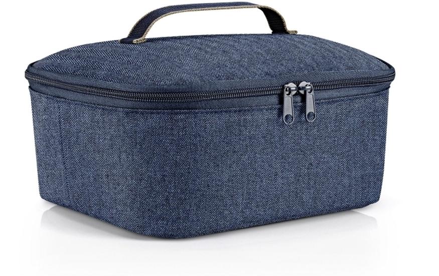 Kühltasche M Pocket Herringbone Dark BlueCoolerbag mit Tragegriff