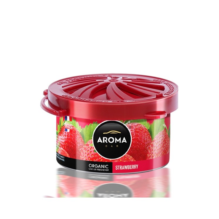 Aroma Car Organic Auto luchtverfrisser Strawberry 40 g