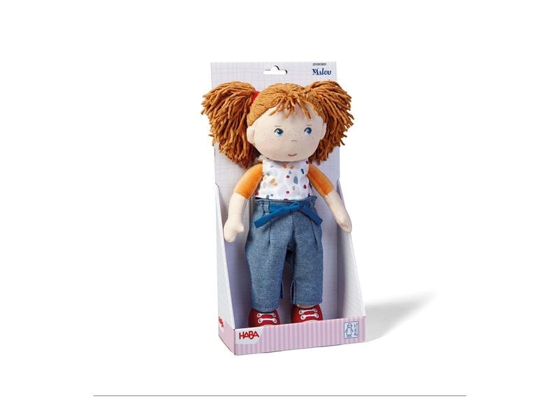 Haba Stoffpuppe Malou 30 cm Puppe zum Spielen und Kuscheln
