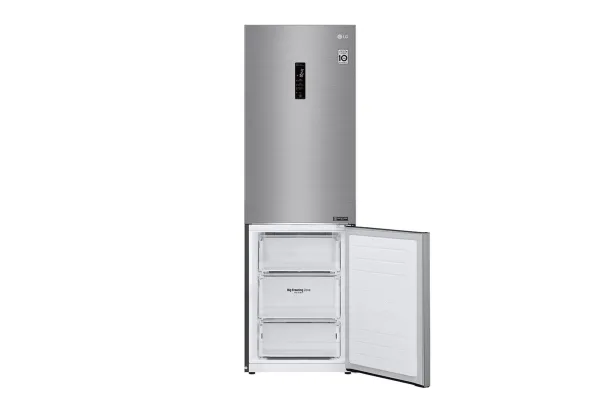 LG Refrigerator GBB71PZDMN A  , Free standing, Combi, Height 186 cm, No Frost system, Fridge net capacity 234 L, Freezer net capacity 107 L, Display, 36 dB, Silver