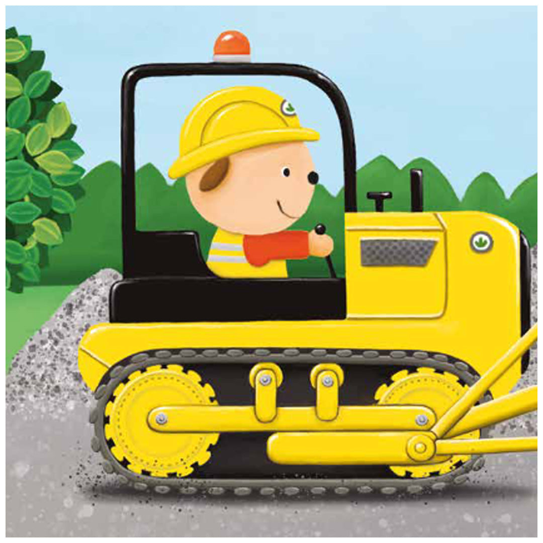 uitgeverij clavis geluidenboek dag bulldozer en andere voertuigen