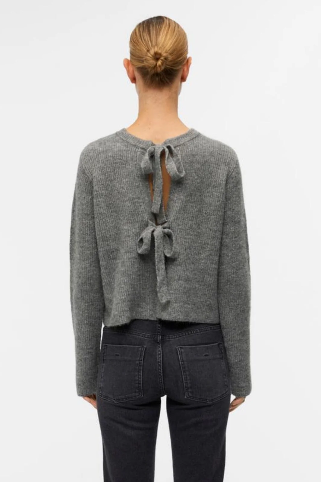 Object Objparvi Knit Cardigan 130 4434593 medium grey melange