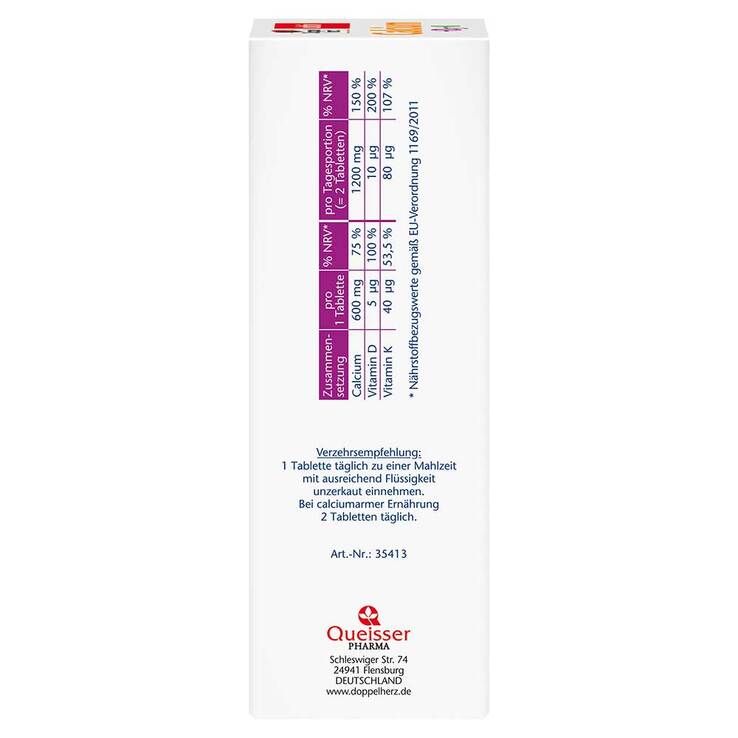 Doppelherz Calcium + D3 + K Tabletten, 120 St