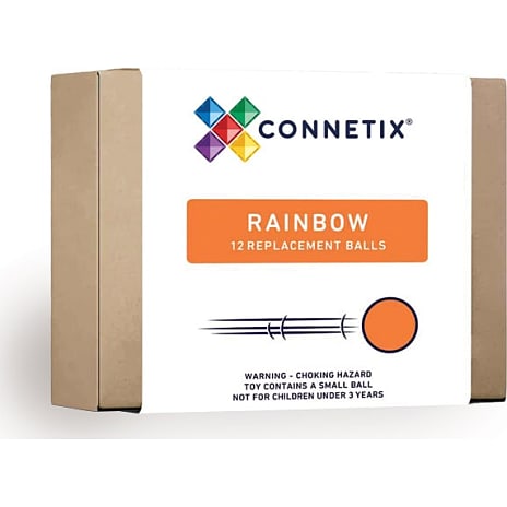 Connetix Ball Pack kugler til kuglebane 12 dele - Rainbow