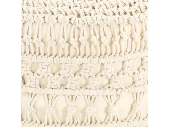 Pouf fait à la main en macramé 45x30 cm Coton