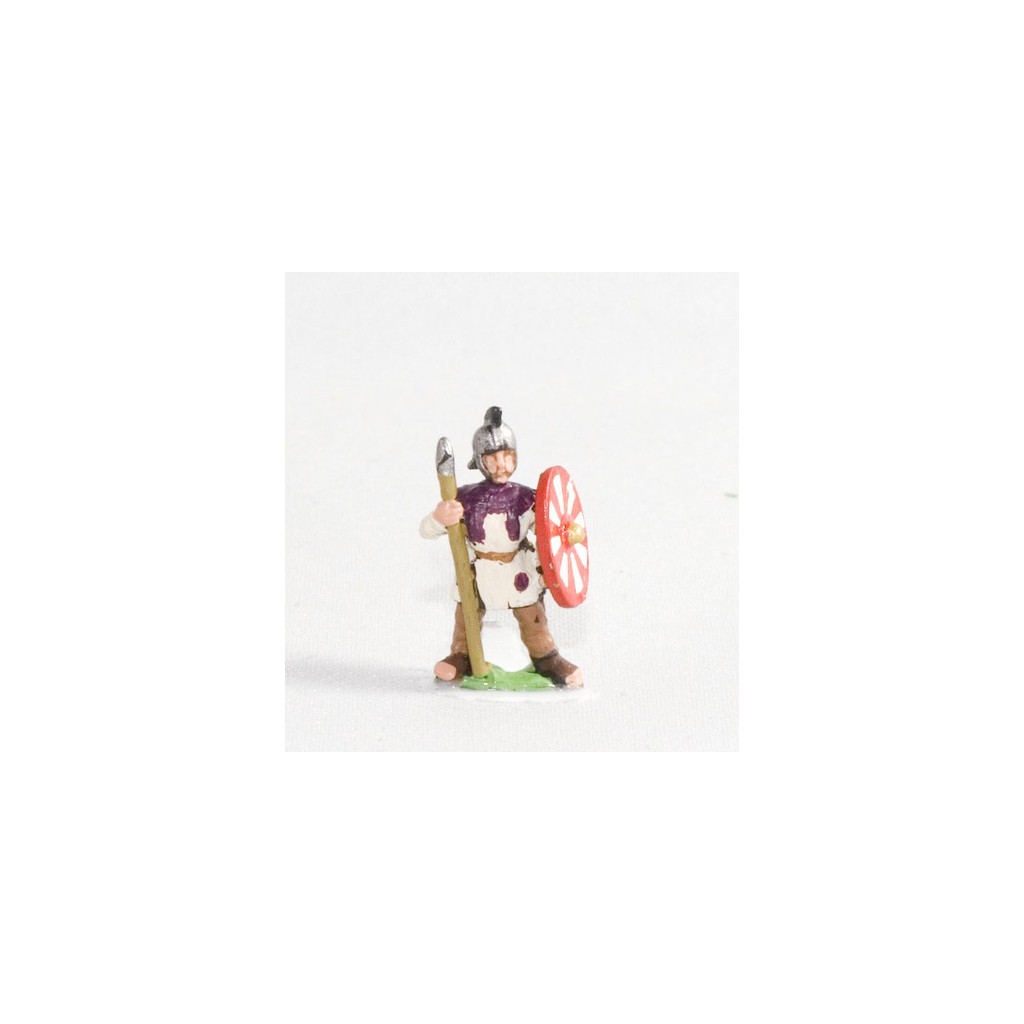 Middle Imperial Roman: Assorted Lanciarii or Auxilia Palantina in helmets, at ease