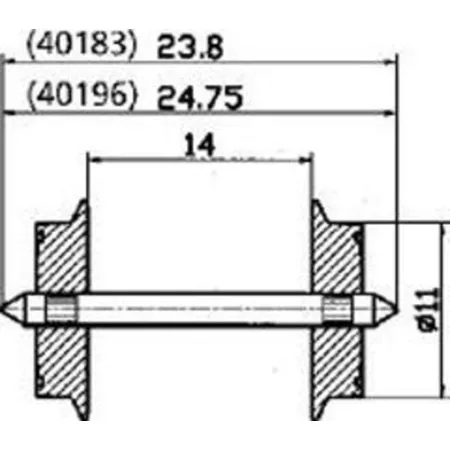 Roco 40196 - Wechselstromradsatz, Spur H0