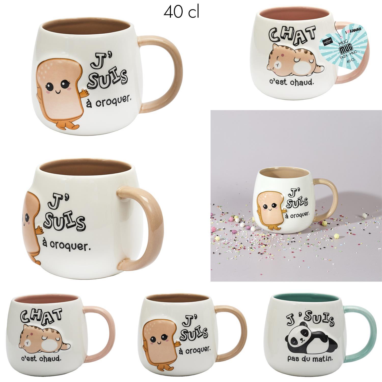 MUG RELIEF KAWAII 40CL