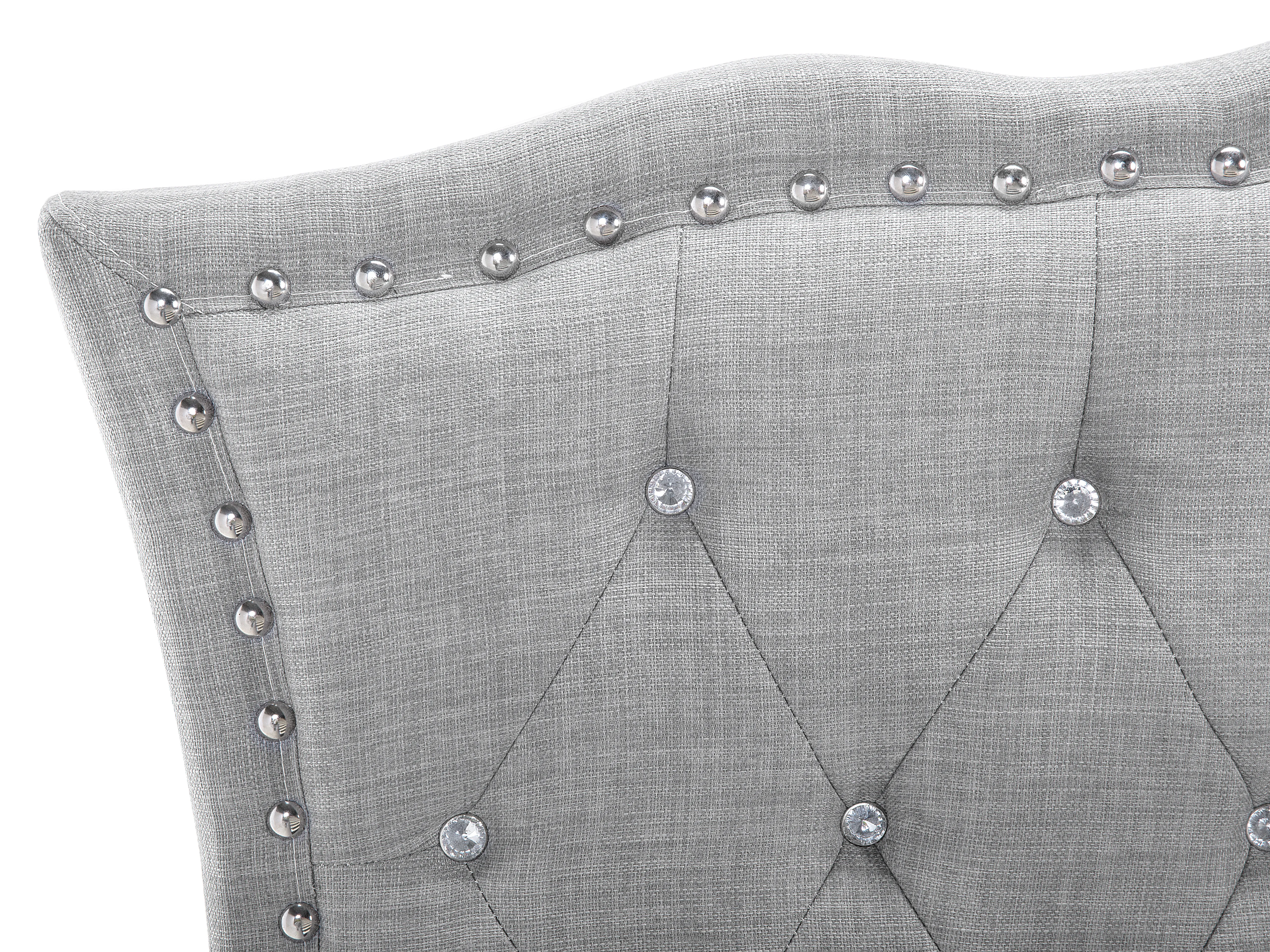 Bed met opbergruimte Stof METZ 90 x 200 cm Lichtgrijs