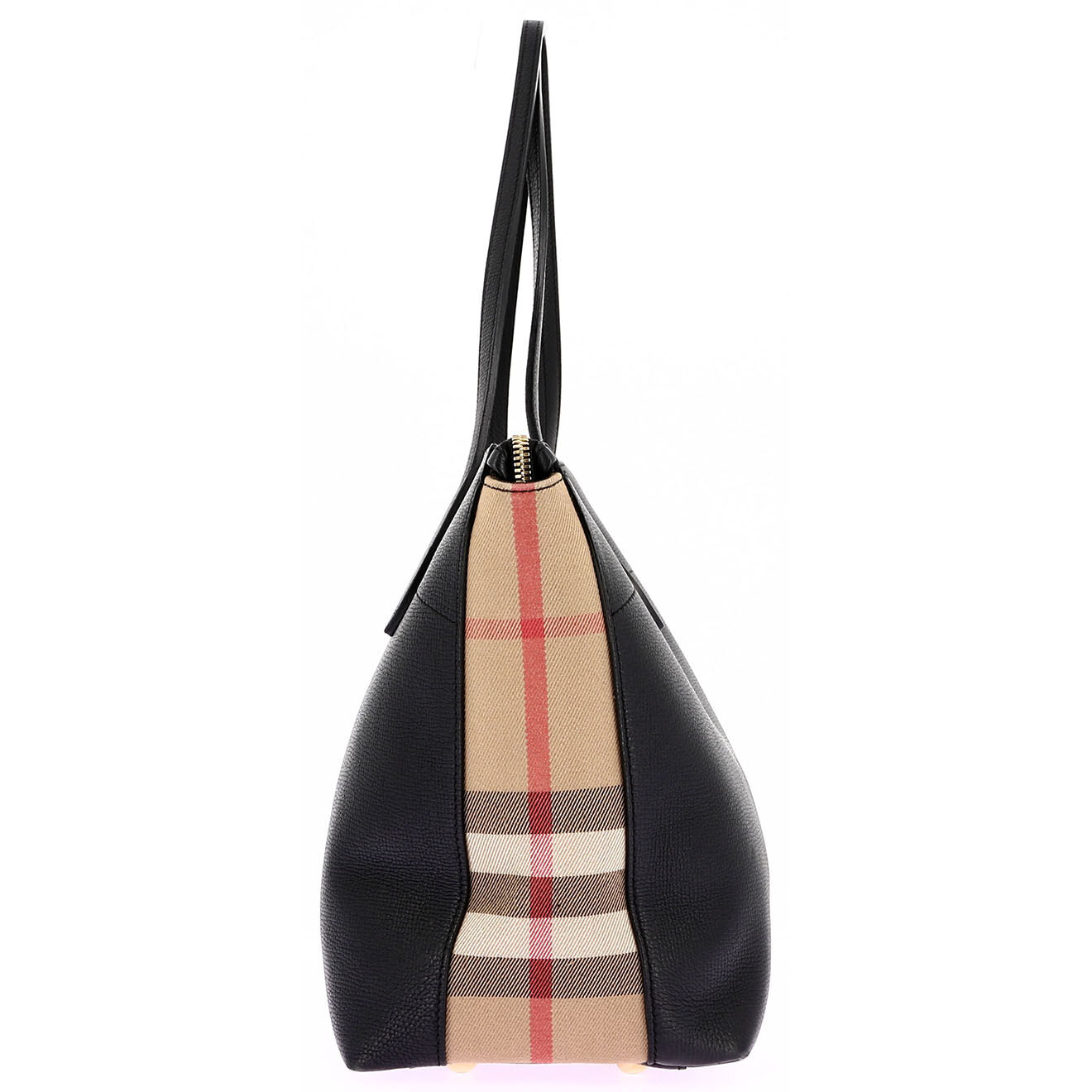 Burberry Sac porté épaule en Cuir Check noir - Parfait état - Longueur 48 cm