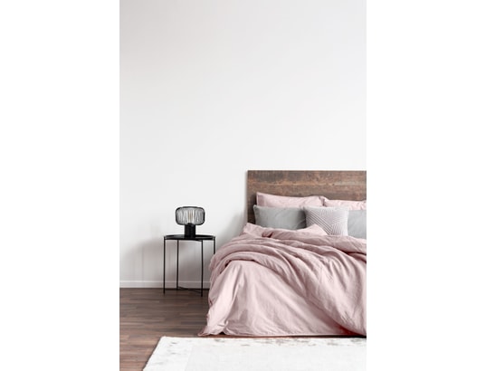 COTE DECO - Ensemble couette + 2 oreillers Parure de lit - coton et lin - 220 x 240 cm - nude