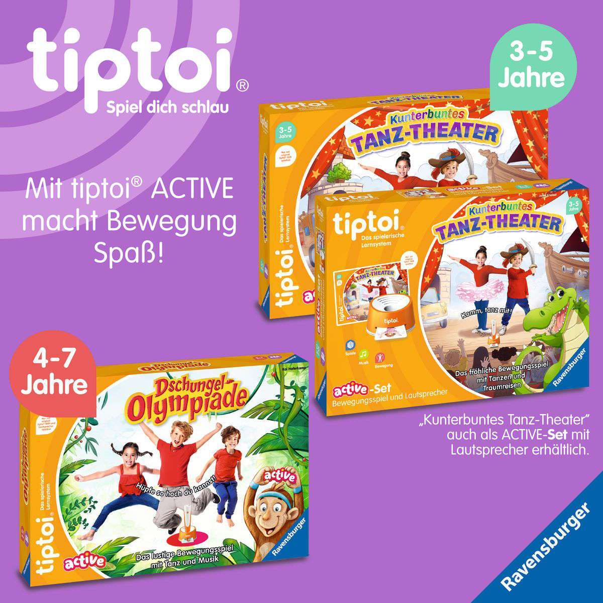 Ravensburger Spiel tiptoi® ACTIVE Mitmach-Abenteuer