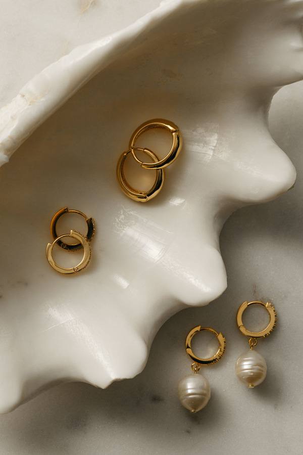 Orelia Jewellery Pave Mini Micro Hoops