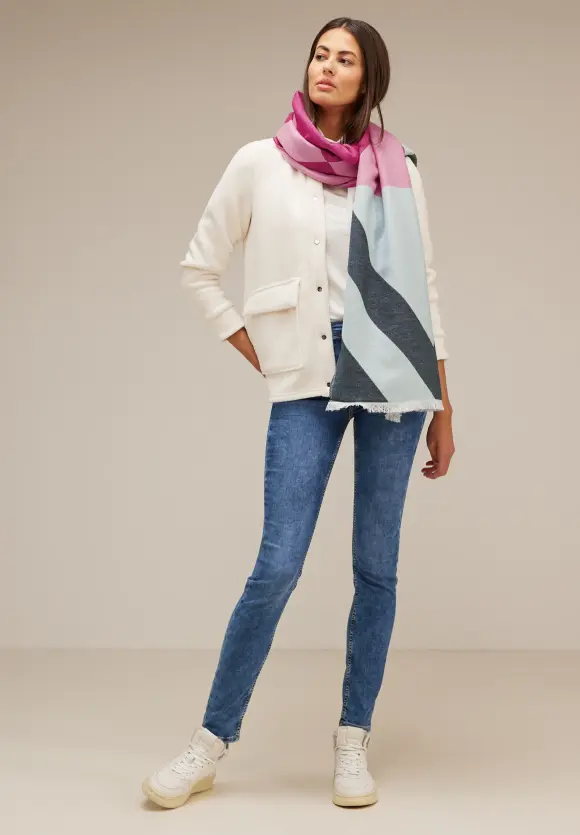 Longschal mit Ikat Print - multicolor