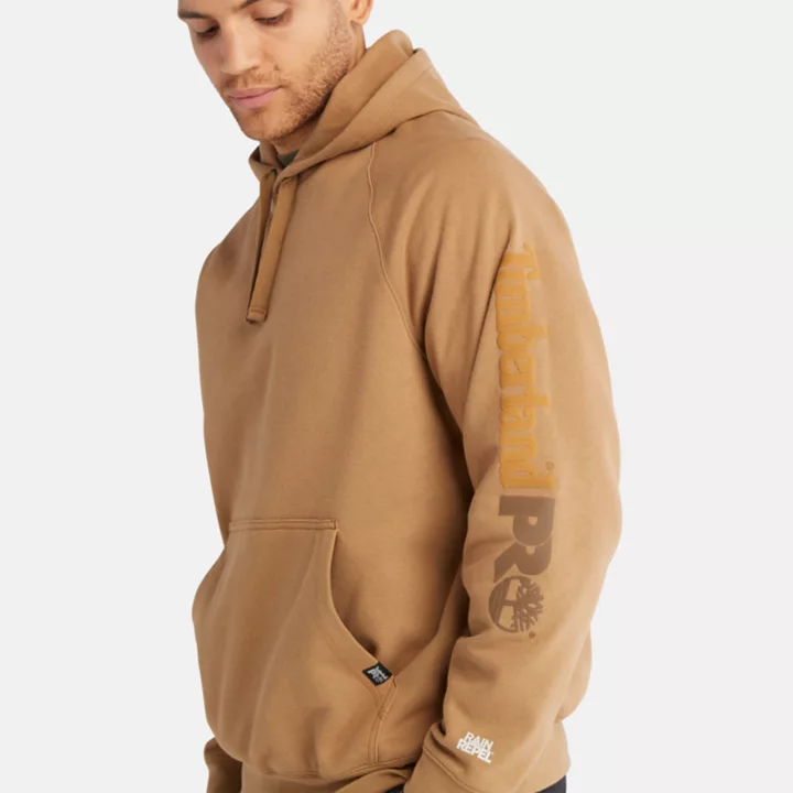Moletom com capuz Timberland PRO Hood Honcho Sport para homens na cor marrom claro