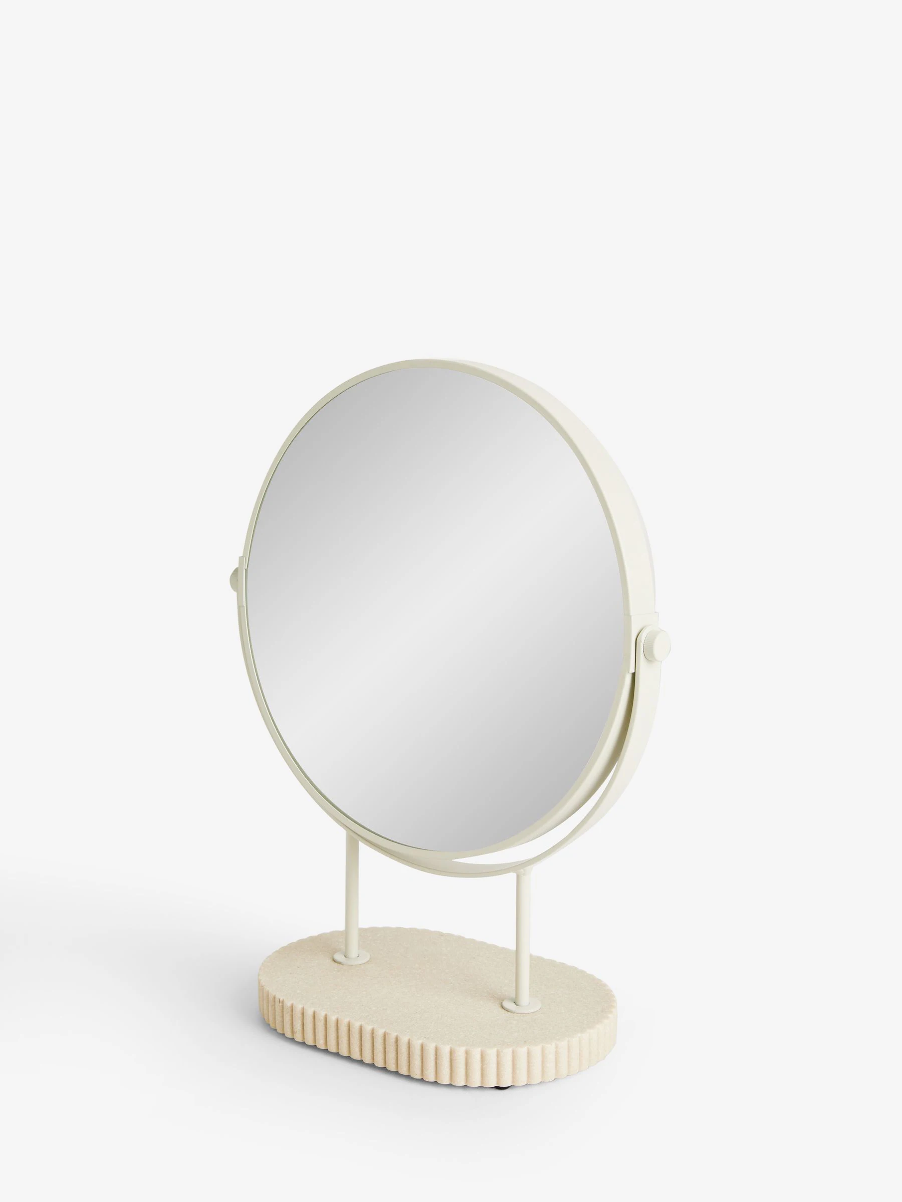 Resin Ribbed 5x Magnification Dressing Table Mirror
