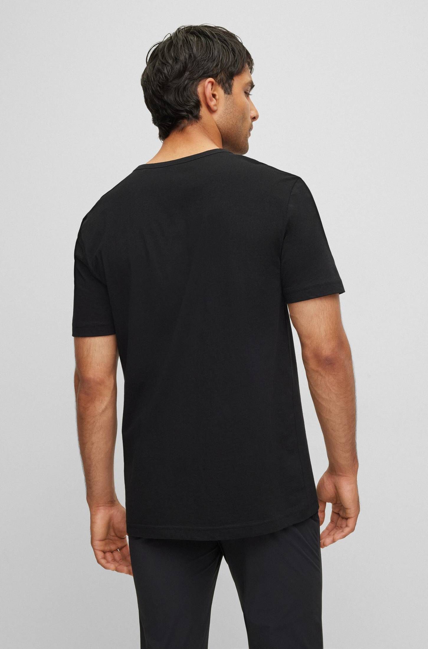BOSS| Herren T-Shirt TEE CURVED mit Bio-Baumwolle