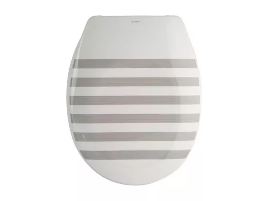 Abattant wc Thermo Dur SEAUVILLE Gris & Blanc - Charnières PS MSV