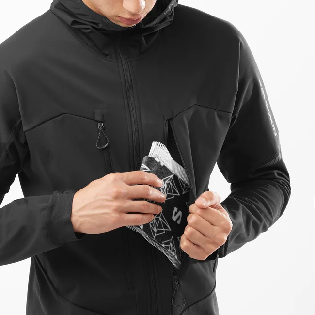 MTN  Windjacke mit Kapuze und durchgehendem Reißverschluss Herren