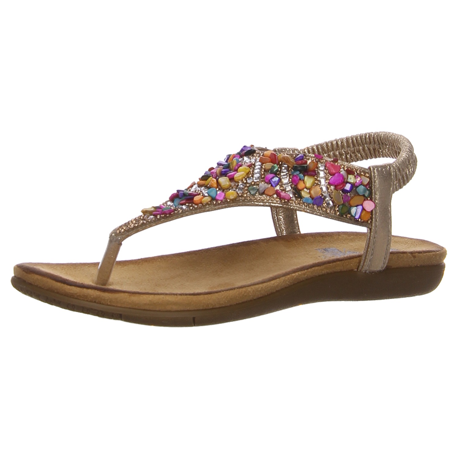 2 Go Sandalen gold gold/silber/bronce