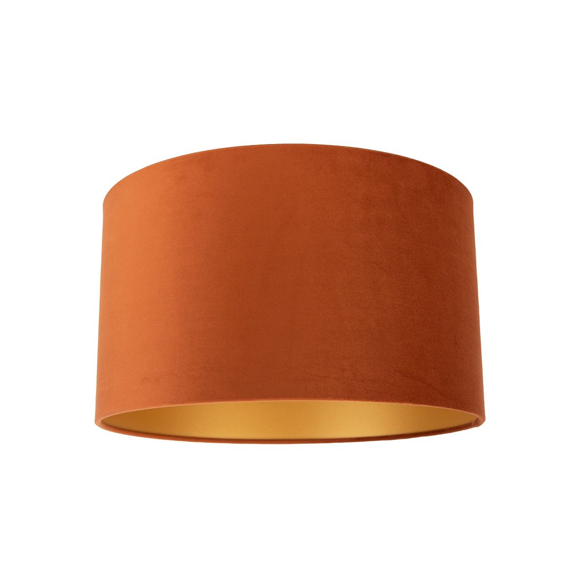 Stoffen lampenkap oranje met gouden binnenkant 35/35/20